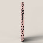 Pink and Black Dalmatian Spots (black/pink) iPhone Case Gallery Image 2