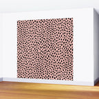 Pink and Black Dalmatian Spots (black/pink) Wall Mural Gallery Image 2