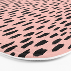Pink and Black Dalmatian Spots (black/pink) Bath Mat Gallery Image 3