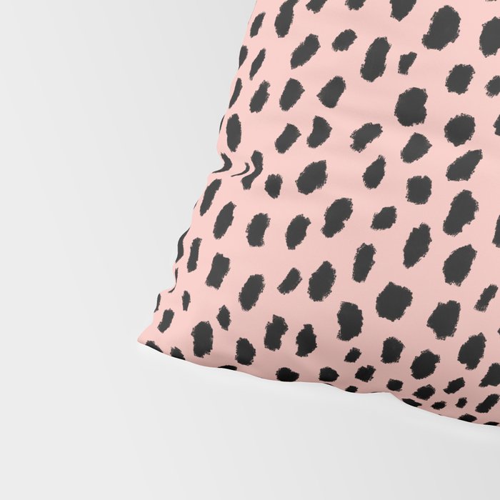 Pink and Black Dalmatian Spots (black/pink) Pillow Sham Gallery Image 4