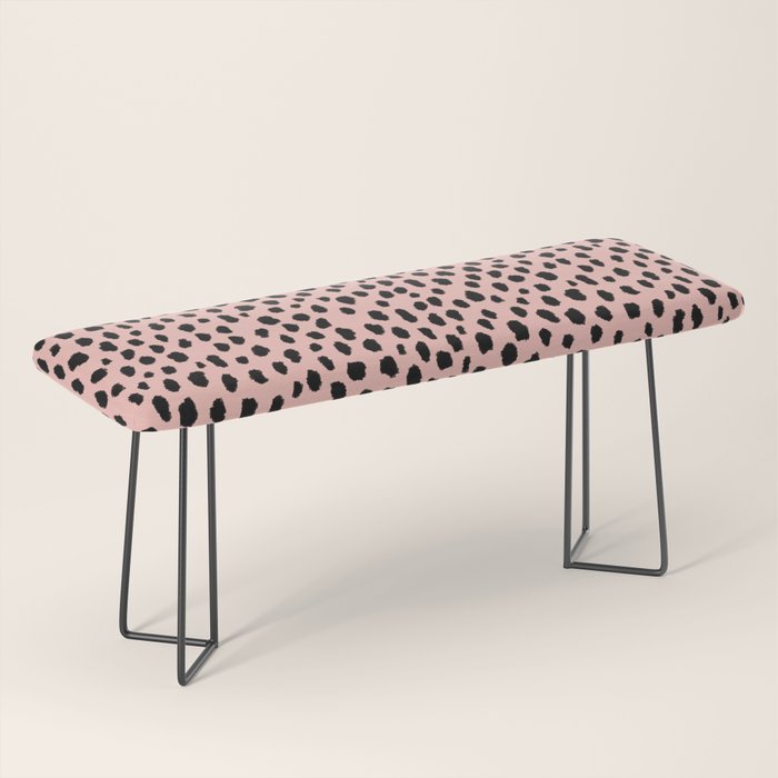 Pink and Black Dalmatian Spots (black/pink) Bench Gallery Image 1