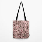 Pink and Black Dalmatian Spots (black/pink) Tote Bag Gallery Image 2