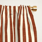 Pinstripe in Rust Window Curtain Gallery Image 2