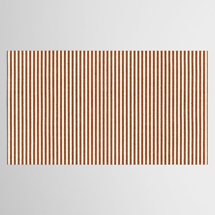 Pinstripe in Rust Tablecloth Gallery Image 2