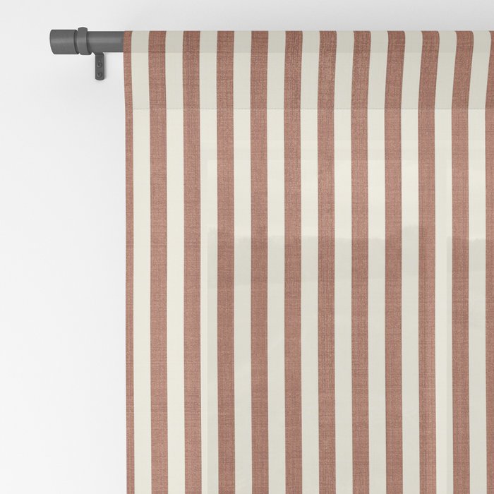 Pinstripe in Rust Window Curtain Gallery Image 2