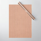 Pinstripe in Rust Wrapping Paper Gallery Image 1
