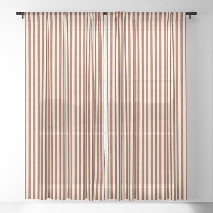 Pinstripe in Rust Window Curtain Gallery Image 21