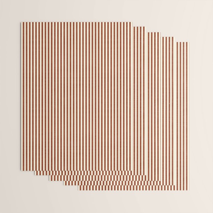Pinstripe in Rust Wrapping Paper Gallery Image 3