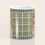 Cozy Gingham Patchwork Autumn Winter Pattern Coffee Mug Gallery Image 4