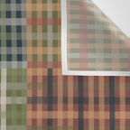 Cozy Gingham Patchwork Autumn Winter Pattern Wall Tapestry Gallery Image 3