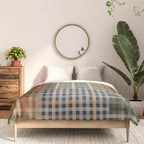 Cozy Gingham Patchwork Autumn Winter Pattern Comforter Gallery Image 3