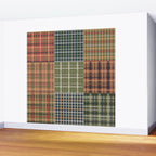 Cozy Gingham Patchwork Autumn Winter Pattern Wall Mural Gallery Image 2