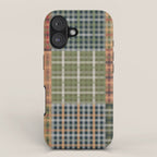 Cozy Gingham Patchwork Autumn Winter Pattern iPhone Case Gallery Image 1