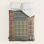 Cozy Gingham Patchwork Autumn Winter Pattern Comforter Gallery Image 6
