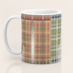 Cozy Gingham Patchwork Autumn Winter Pattern Coffee Mug Gallery Image 3
