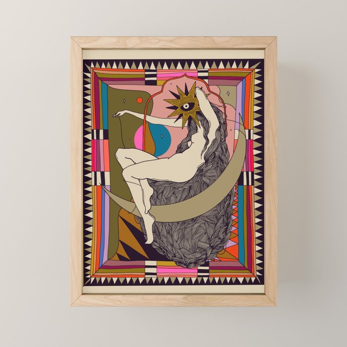 Lasso the Moon Mini Art Print Gallery Image 1