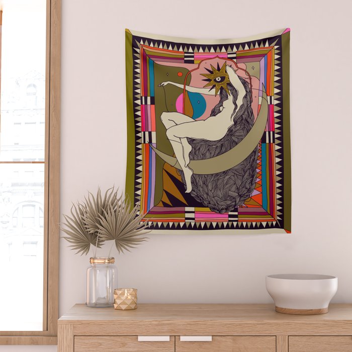 Lasso the Moon Wall Tapestry Gallery Image 2