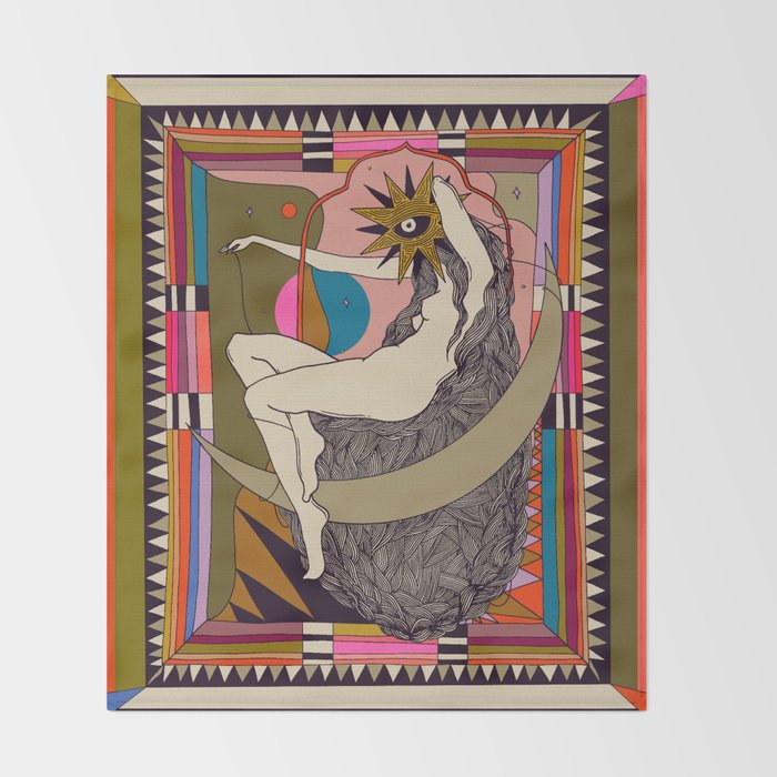 Lasso the Moon Throw Blanket Gallery Image 2