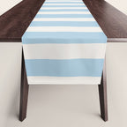 Thick Stripes Baby Blue Table Runner Gallery Image 1