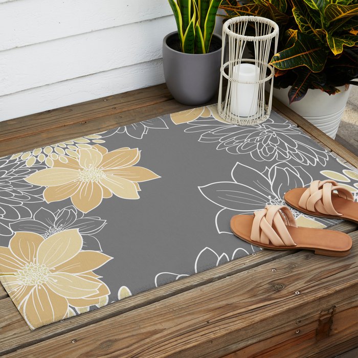 Livia Floral Print Outdoor Rug Gallery Image 2