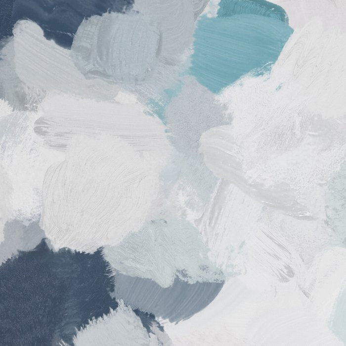 Clouds Before Space - Navy Indigo Turquoise Blue White Gray Mint Abstract Air Painting Art Coffee Mug Gallery Image 2