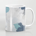 Clouds Before Space - Navy Indigo Turquoise Blue White Gray Mint Abstract Air Painting Art Coffee Mug Gallery Image 1