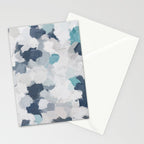 Clouds Before Space - Navy Indigo Turquoise Blue White Gray Mint Abstract Air Painting Art Stationery Card Gallery Image 2