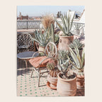Tropical Rooftop In Marrakech Photo | Cactus Plants Boho Art Print | Morocco Travel Photography Poster Gallery Image 4