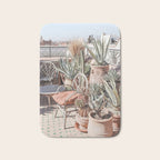 Tropical Rooftop In Marrakech Photo | Cactus Plants Boho Art Print | Morocco Travel Photography Bath Mat Gallery Image 1