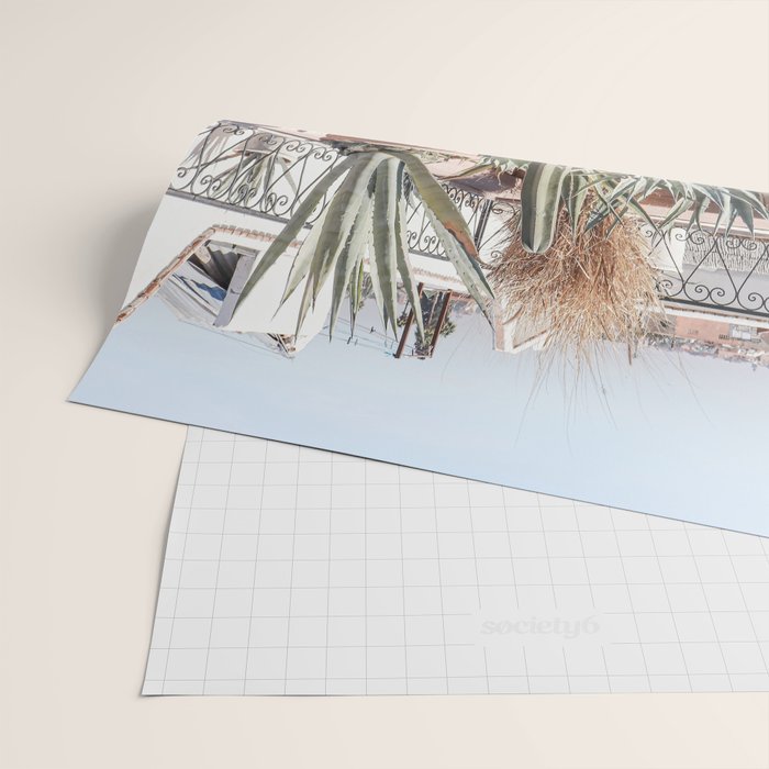 Tropical Rooftop In Marrakech Photo | Cactus Plants Boho Art Print | Morocco Travel Photography Wrapping Paper Gallery Image 2