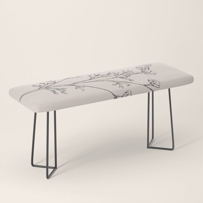 Minimal Line Art Flowers 5 Bench Gallery Image 1