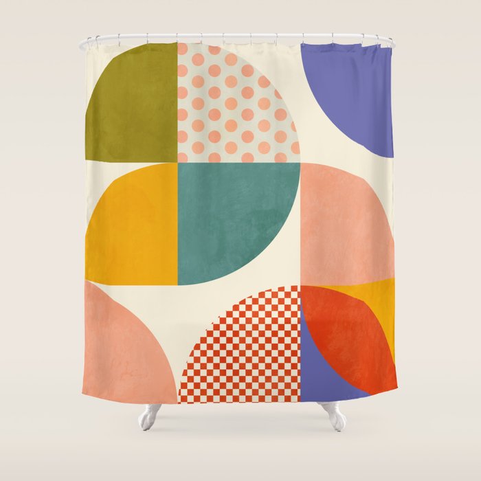 mid century modern 2022 5 Shower Curtain Gallery Image 1