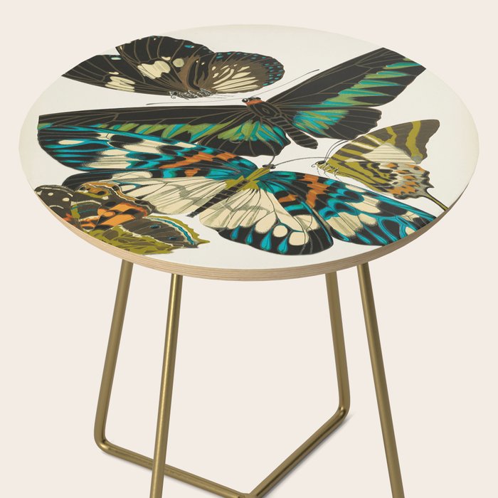 Vintage Butterfly Illustration EA Seguy Papillon Side Table Gallery Image 2