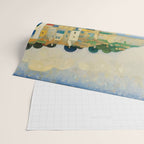 Boats in Harbor Impressionist Landscape Painting Wrapping Paper Gallery Image 2