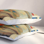 Boats in Harbor Impressionist Landscape Painting Pillow Sham Gallery Image 3