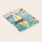 Boats in Harbor Impressionist Landscape Painting Notebook Gallery Image 3