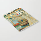Boats in Harbor Impressionist Landscape Painting Notebook Gallery Image 2