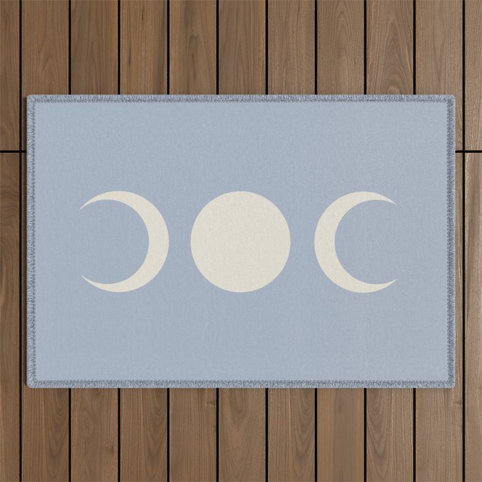 Moon Minimalism - Blue Outdoor Rug Gallery Image 1
