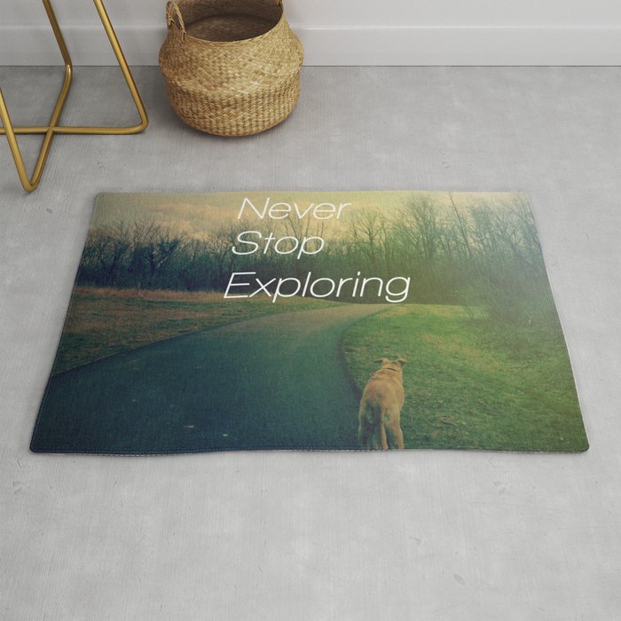 Never Stop Exploring Rug Gallery Image 1