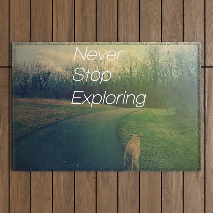 Never Stop Exploring Outdoor Rug Gallery Image 1