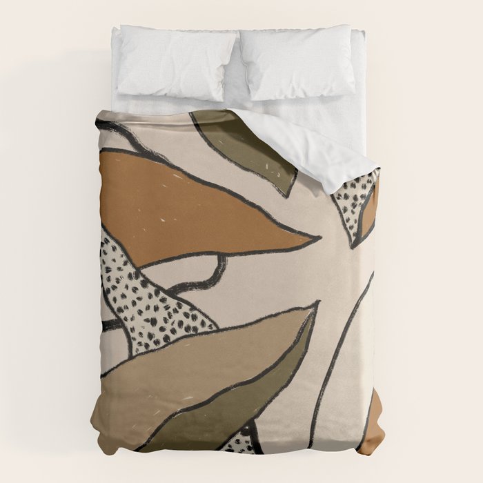 Patterned Tropical Leaves #1 Duvet Cover Gallery Image 6