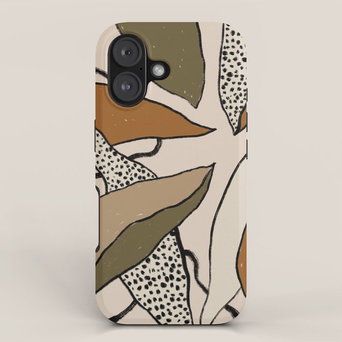 Patterned Tropical Leaves #1 iPhone Case Gallery Image 1