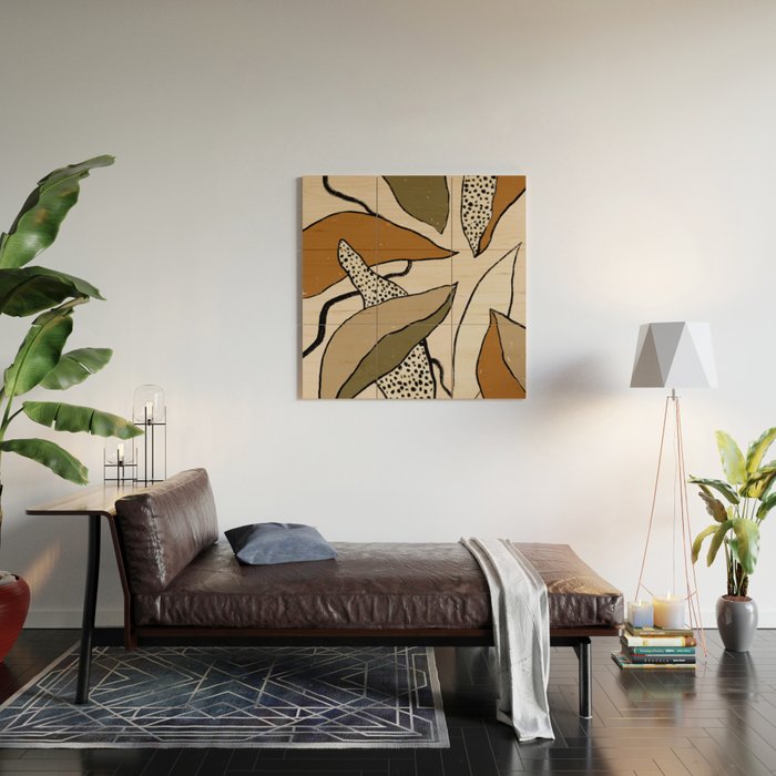 Patterned Tropical Leaves #1 Wood Wall Art Gallery Image 2