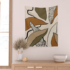 Patterned Tropical Leaves #1 Wall Tapestry Gallery Image 2