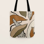 Patterned Tropical Leaves #1 Tote Bag Gallery Image 1