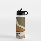 Patterned Tropical Leaves #1 Water Bottle Gallery Image 1