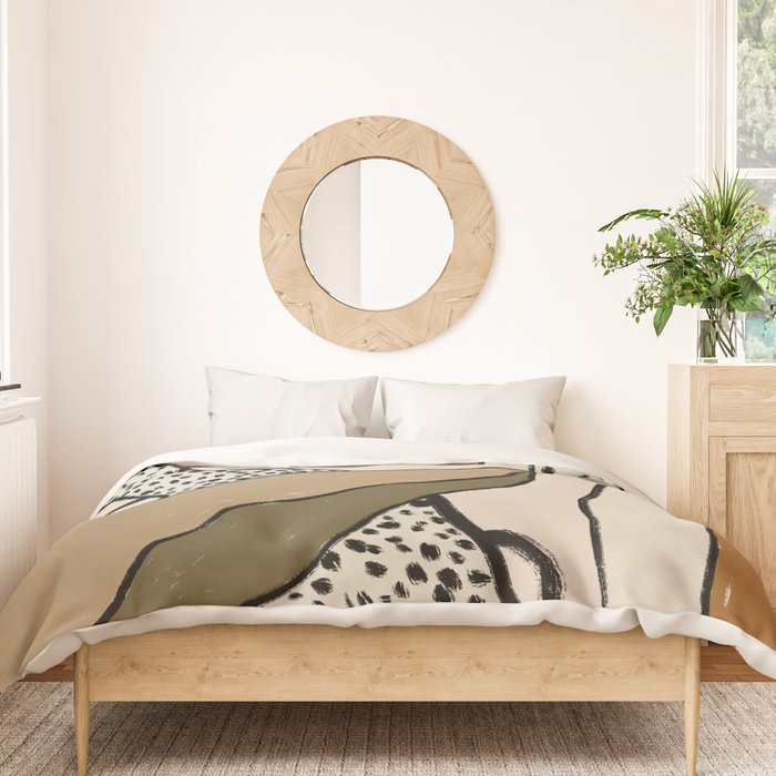 Patterned Tropical Leaves #1 Duvet Cover Gallery Image 3