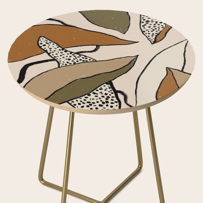 Patterned Tropical Leaves #1 Side Table Gallery Image 2