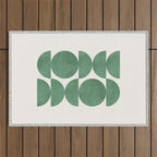 Green Retro Scandinavian - Mid Century Modern Outdoor Rug Gallery Image 1