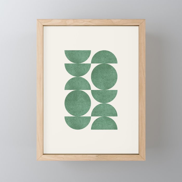 Green Retro Scandinavian - Mid Century Modern Mini Art Print Gallery Image 1